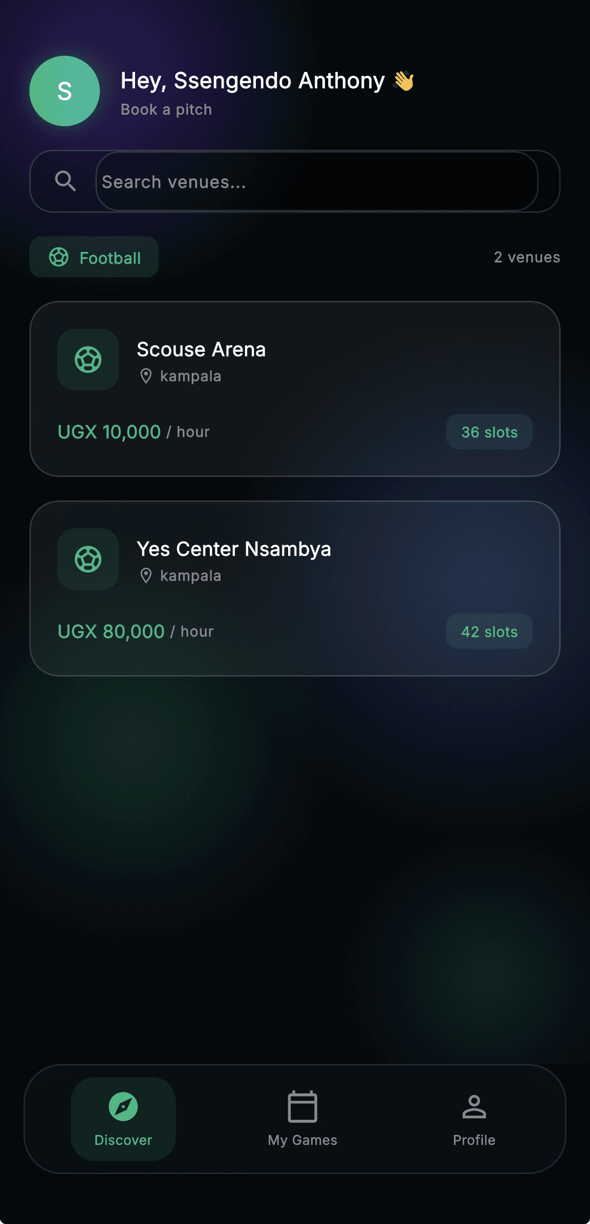 Real games. Real venues.