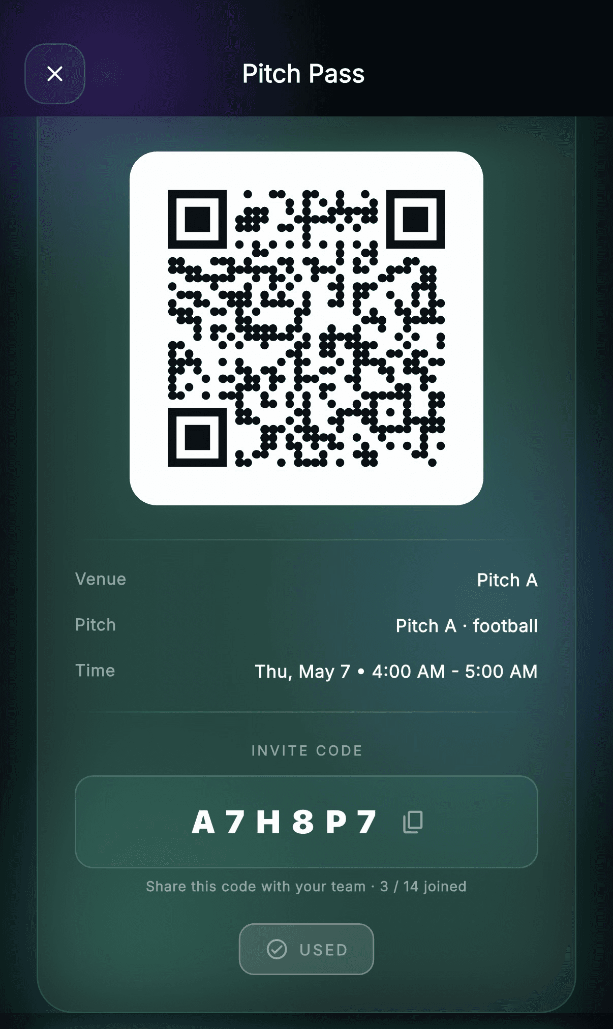 Walk up. Show your QR. You're in.